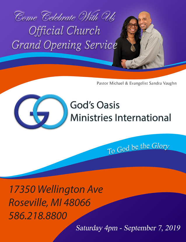 Official Church Grand Opening Flyer