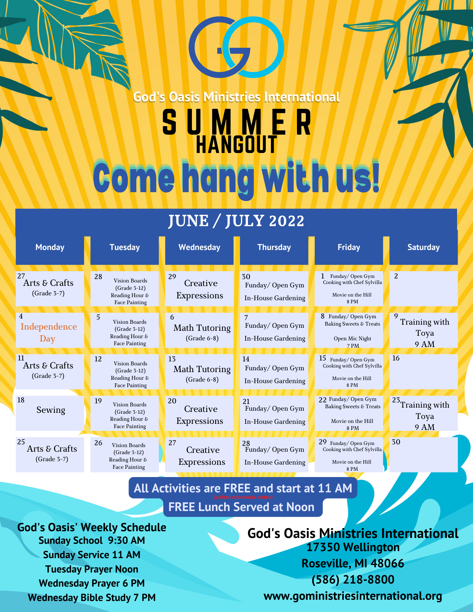 GO Summer Hangouts 2022 - Gods Oasis Ministries International